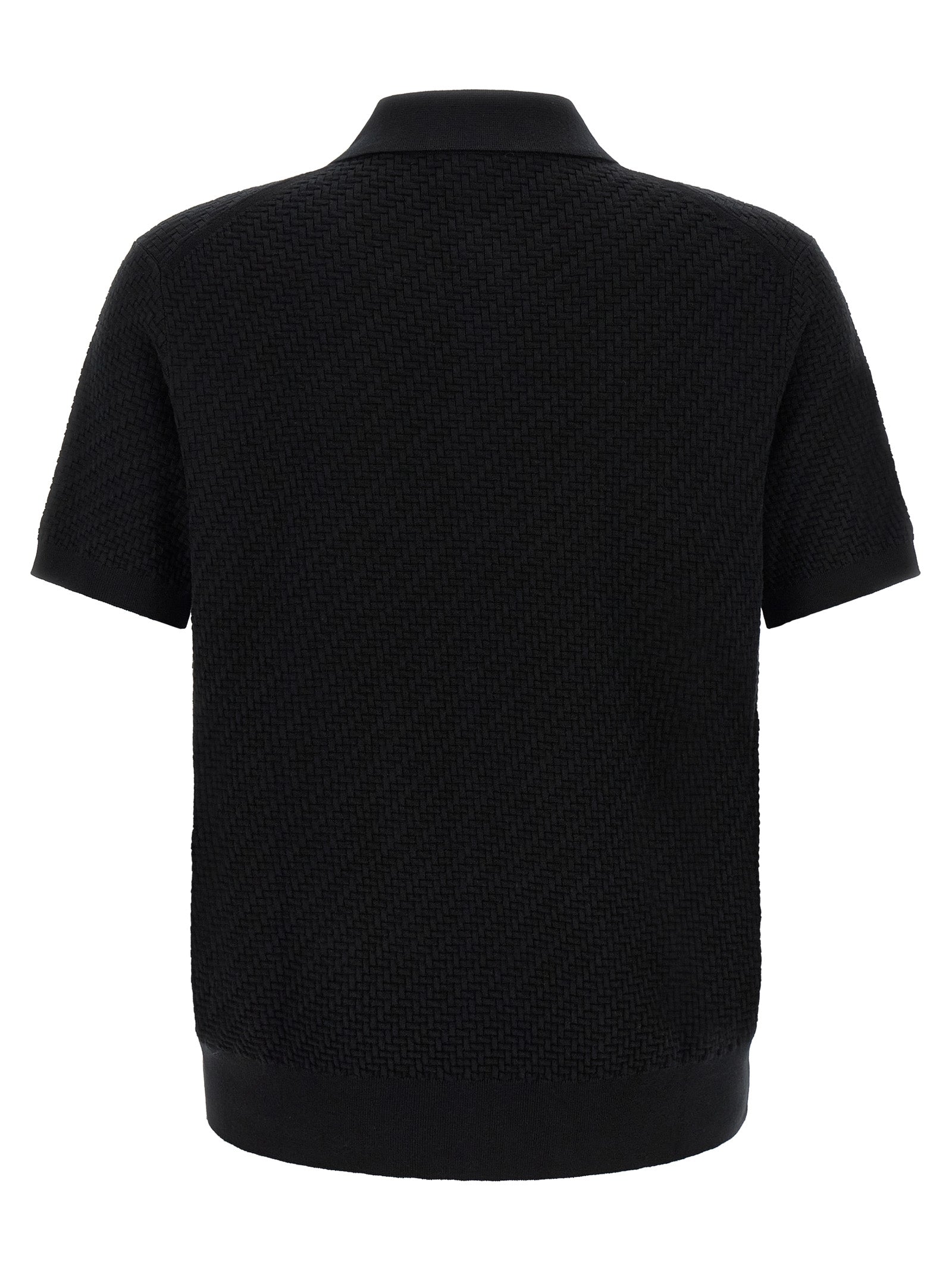 Black Cotton Polo Shirt