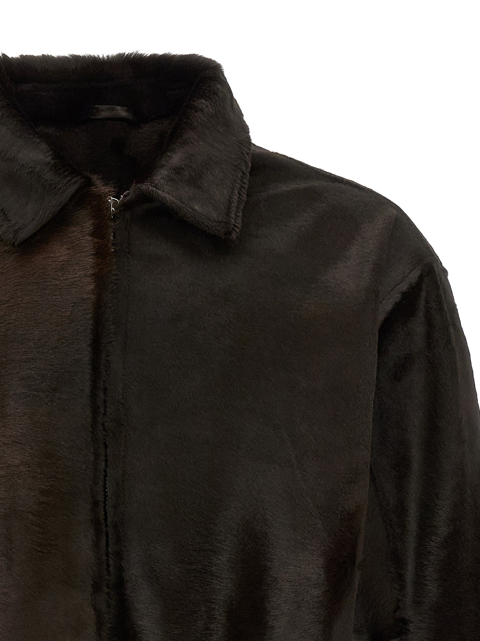 Brown Calfskin Leather Jacket