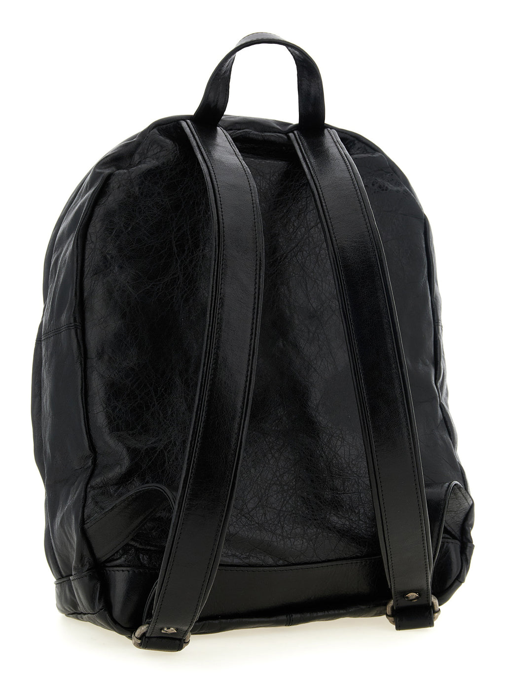 Black Lamb Leather Backpack
