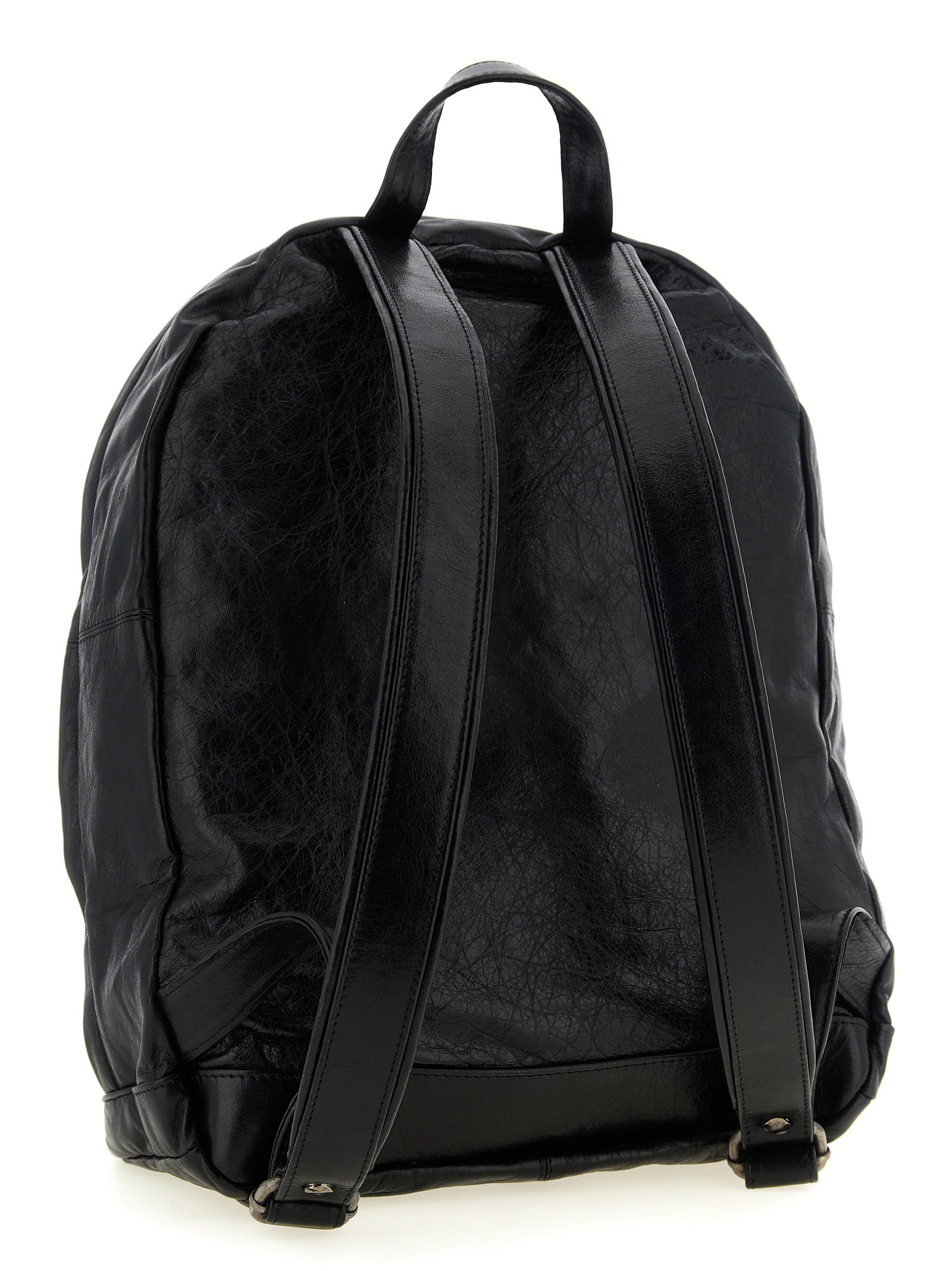 Black Lamb Leather Backpack