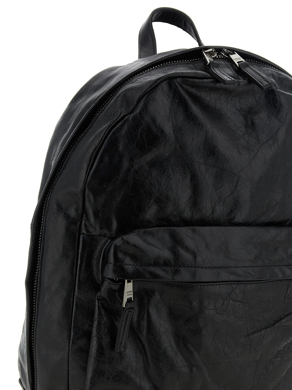 Black Lamb Leather Backpack