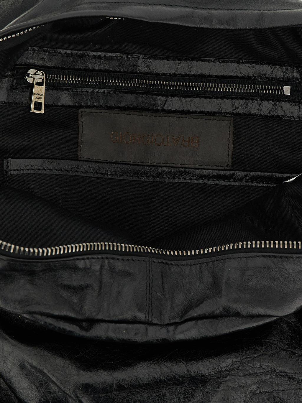 Black Lamb Leather Backpack