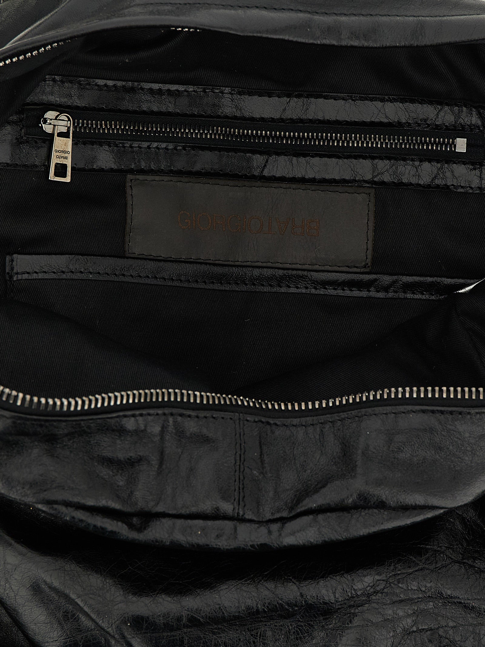 Black Lamb Leather Backpack