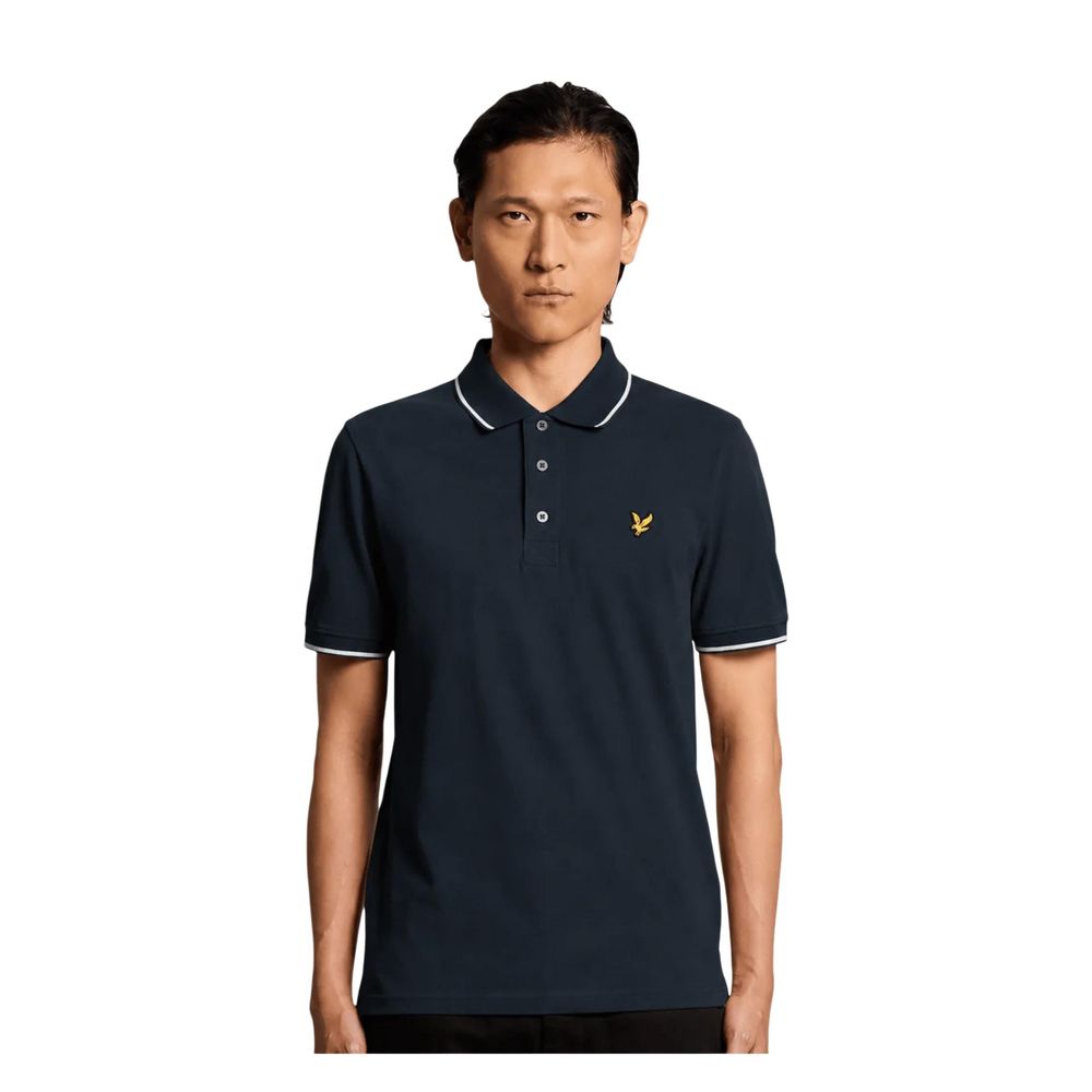 Blue Cotton Polo Shirt
