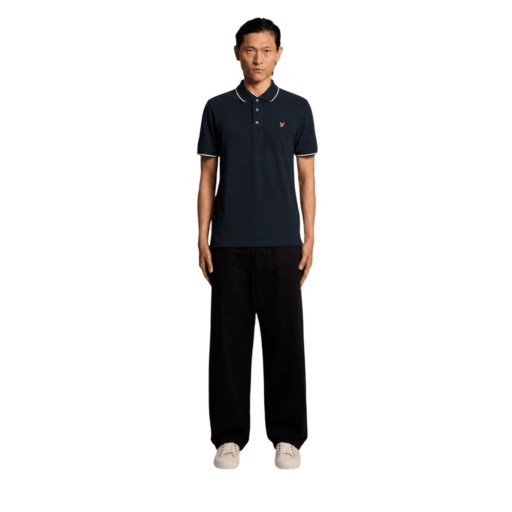 Blue Cotton Polo Shirt