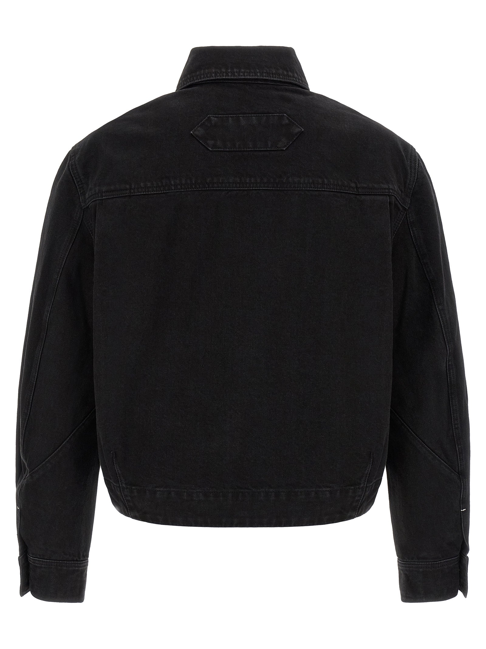 Black Cotton Denim Jacket