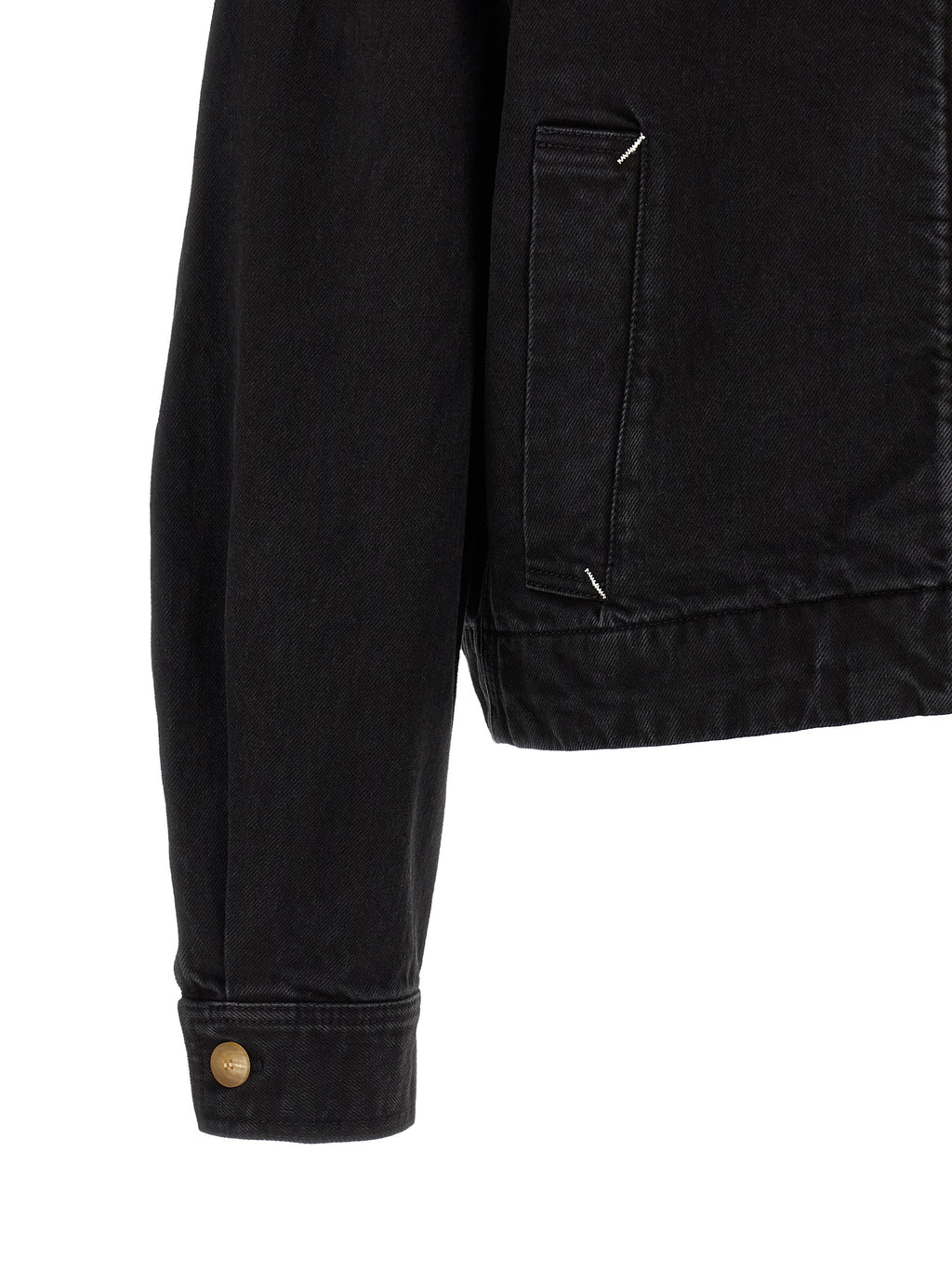Black Cotton Denim Jacket
