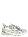 Silver Polyester Athletic Sneakers