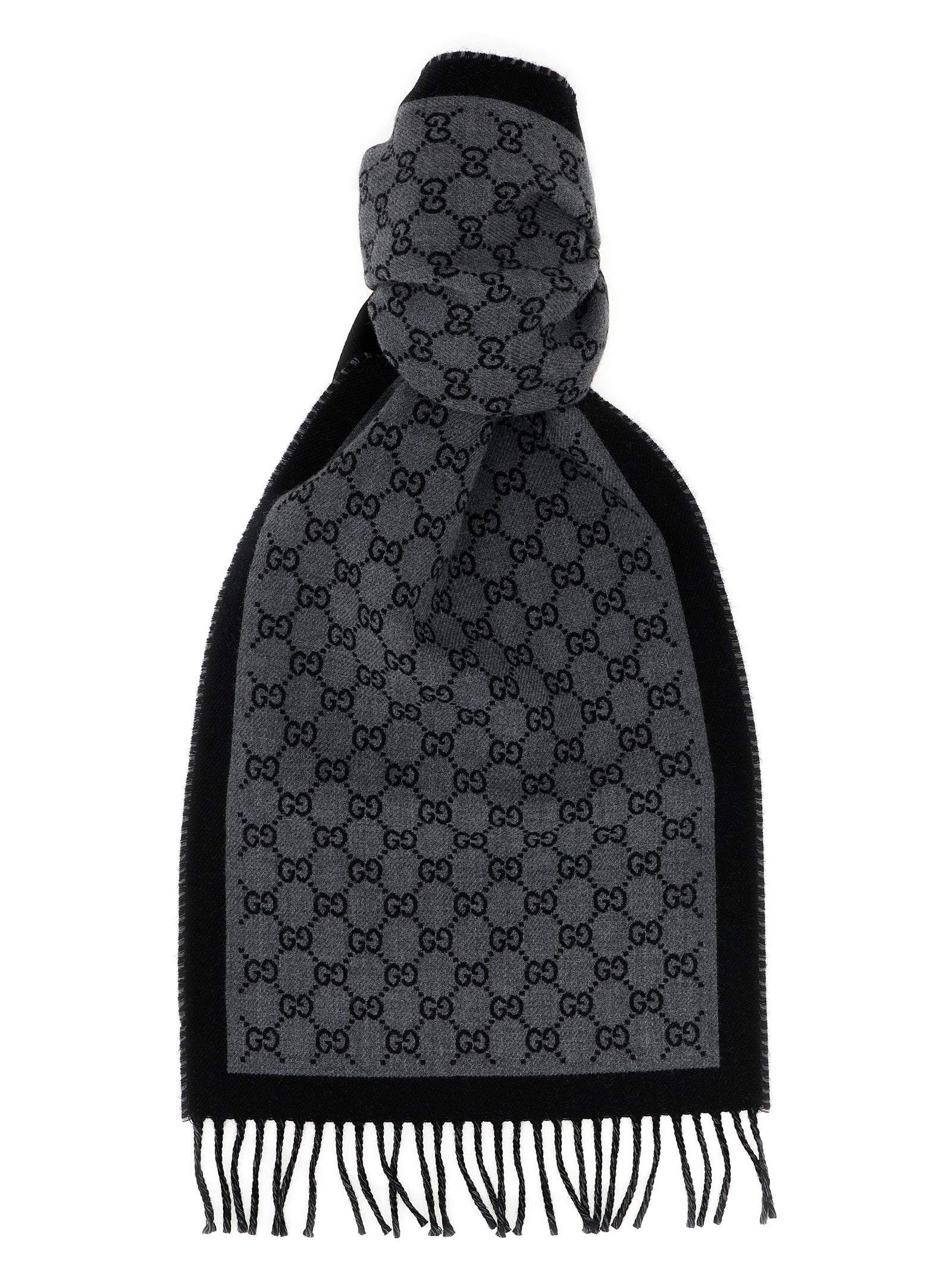 Gray Wool Scarf