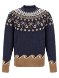 Blue Virgin Wool Cardigan