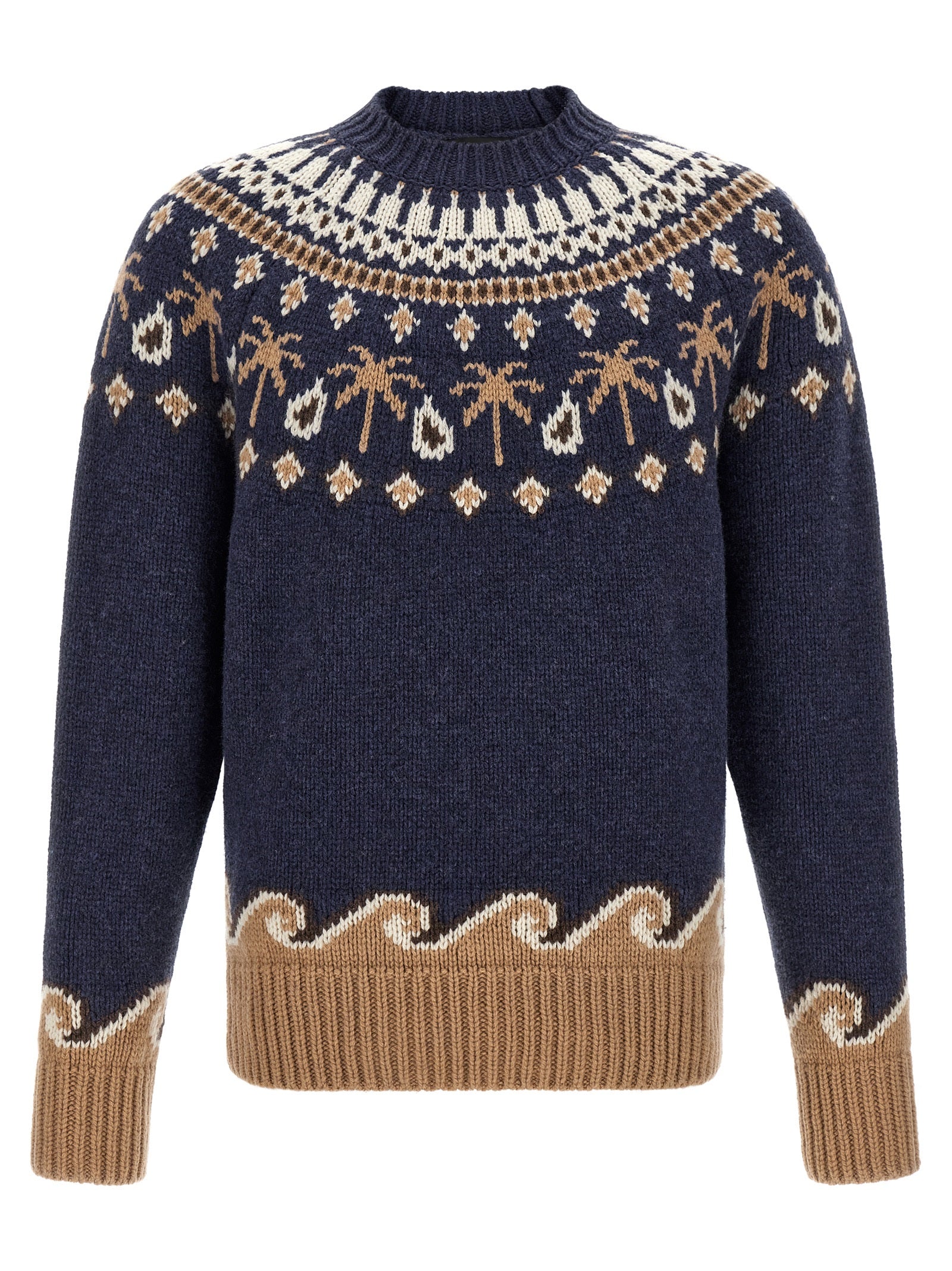 Blue Virgin Wool Cardigan