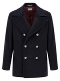 Blue Virgin Wool Coat