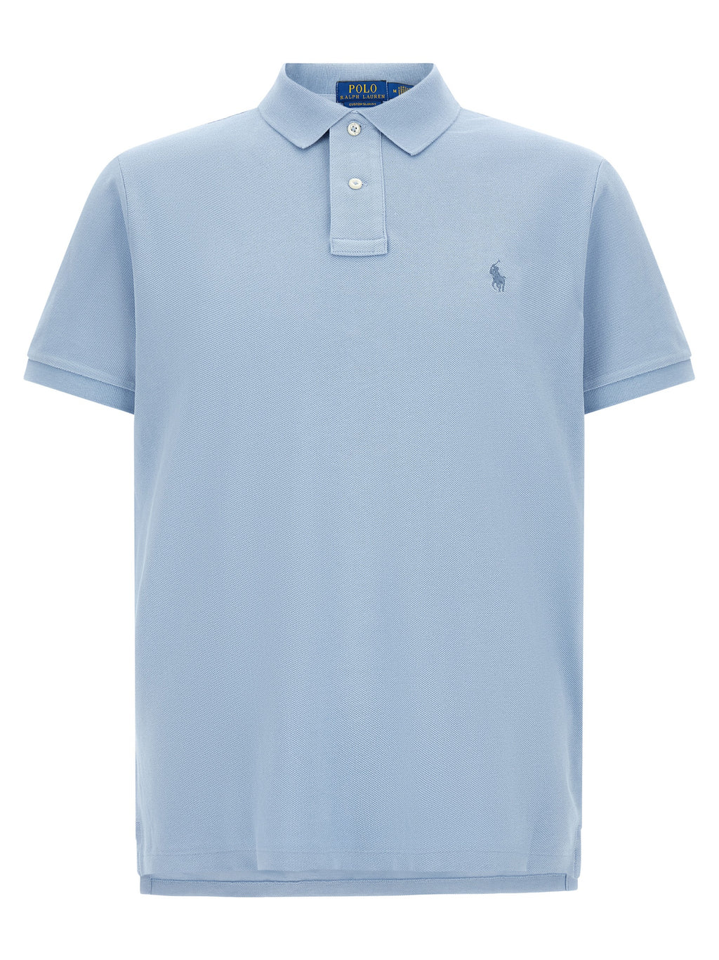 Blue Cotton Polo Shirt