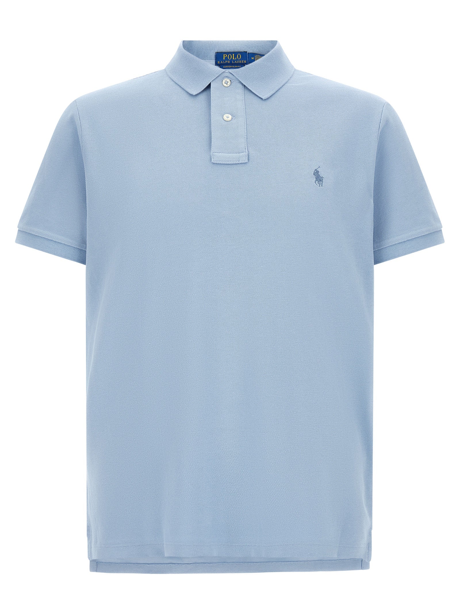 Blue Cotton Polo Shirt