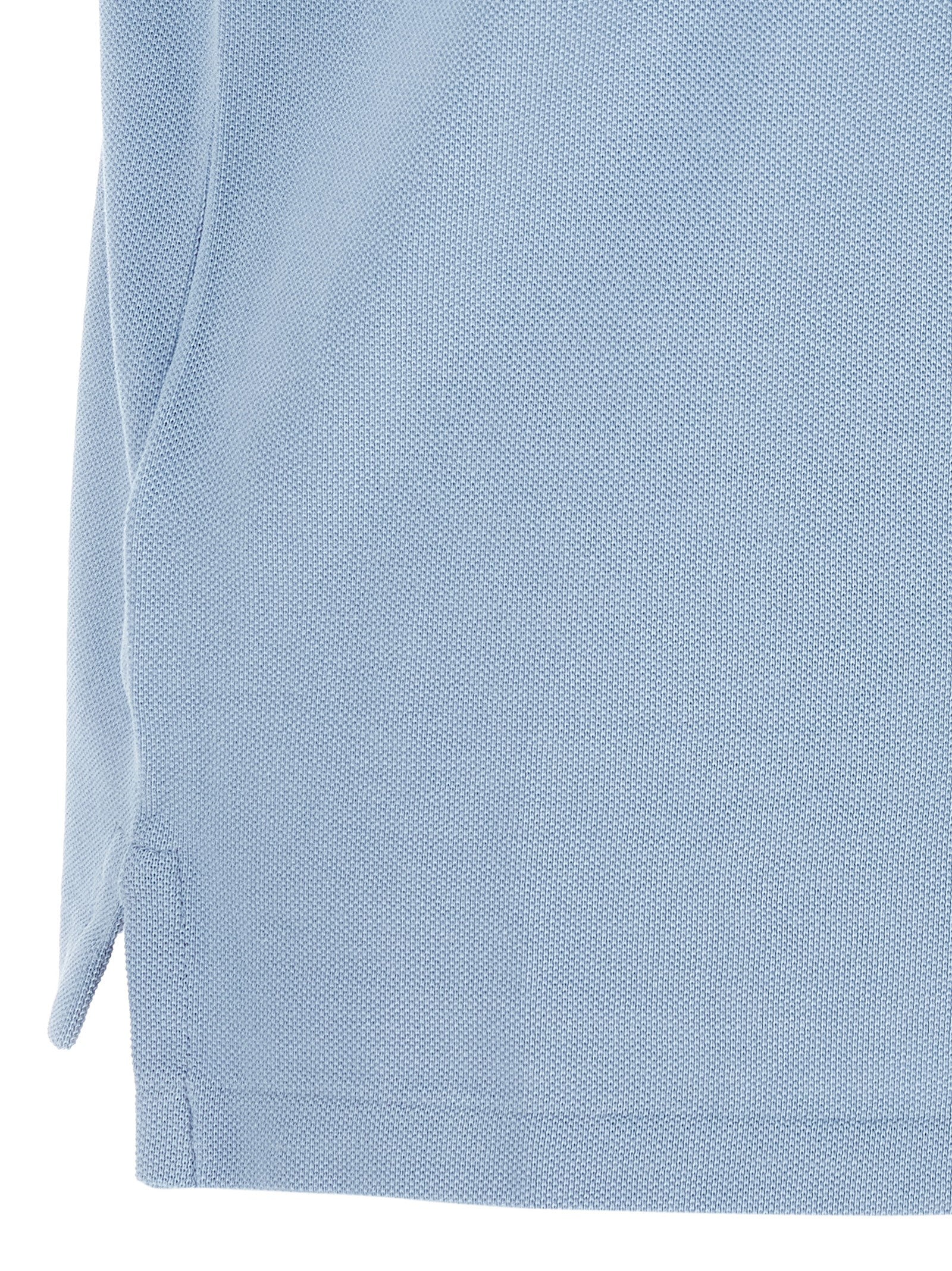 Blue Cotton Polo Shirt