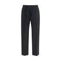 Black Cotton Chino Pants
