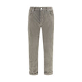 Gray Cotton Casual Pants