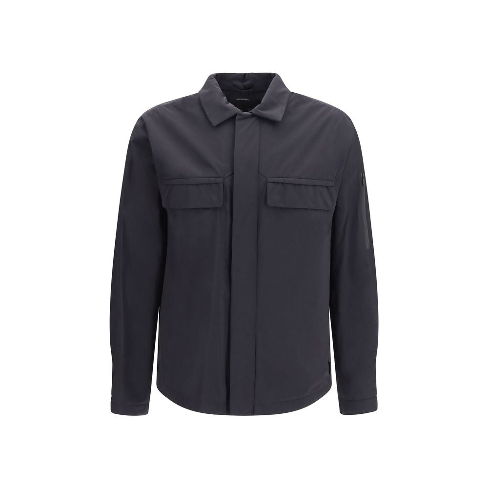 Black Polyamide Full-Length Jacket
