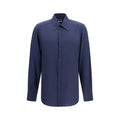 Blue Silk Dress Shirt