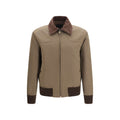 Brown Cotton Full-Length Jacket