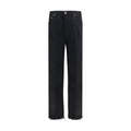 Black Cotton Flared Jeans