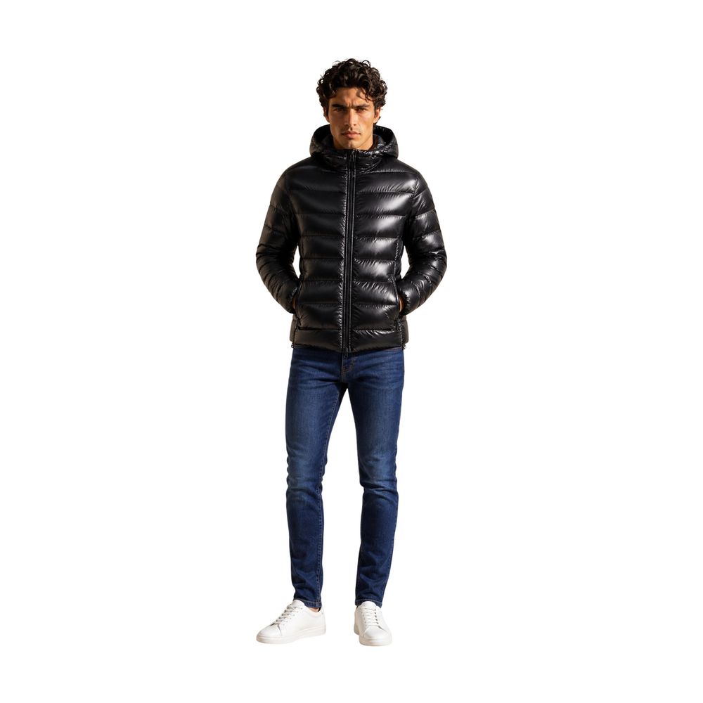 Black Polyamide Full-Length Jacket