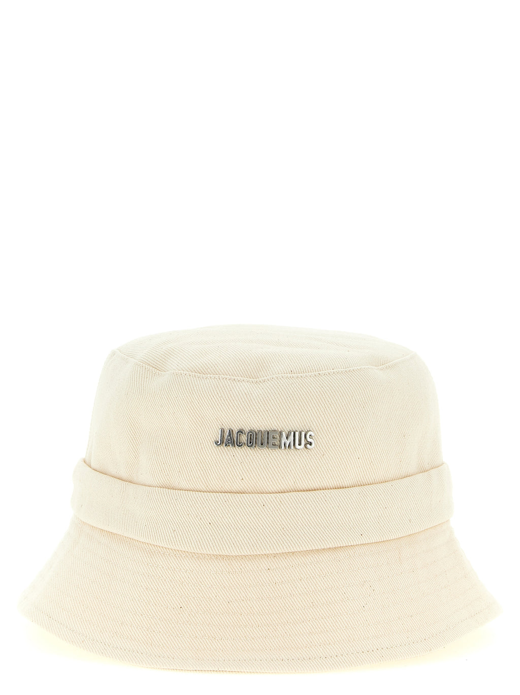 Beige Cotton Bucket Hat