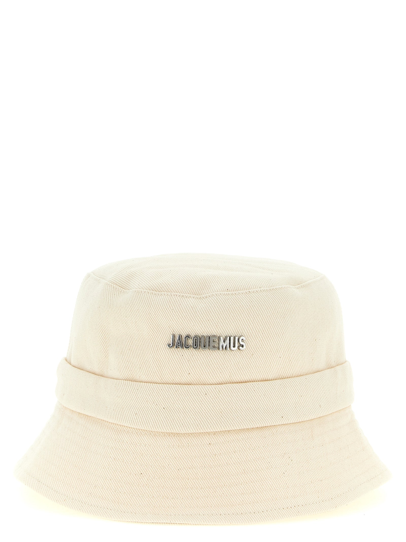 Beige Cotton Bucket Hat