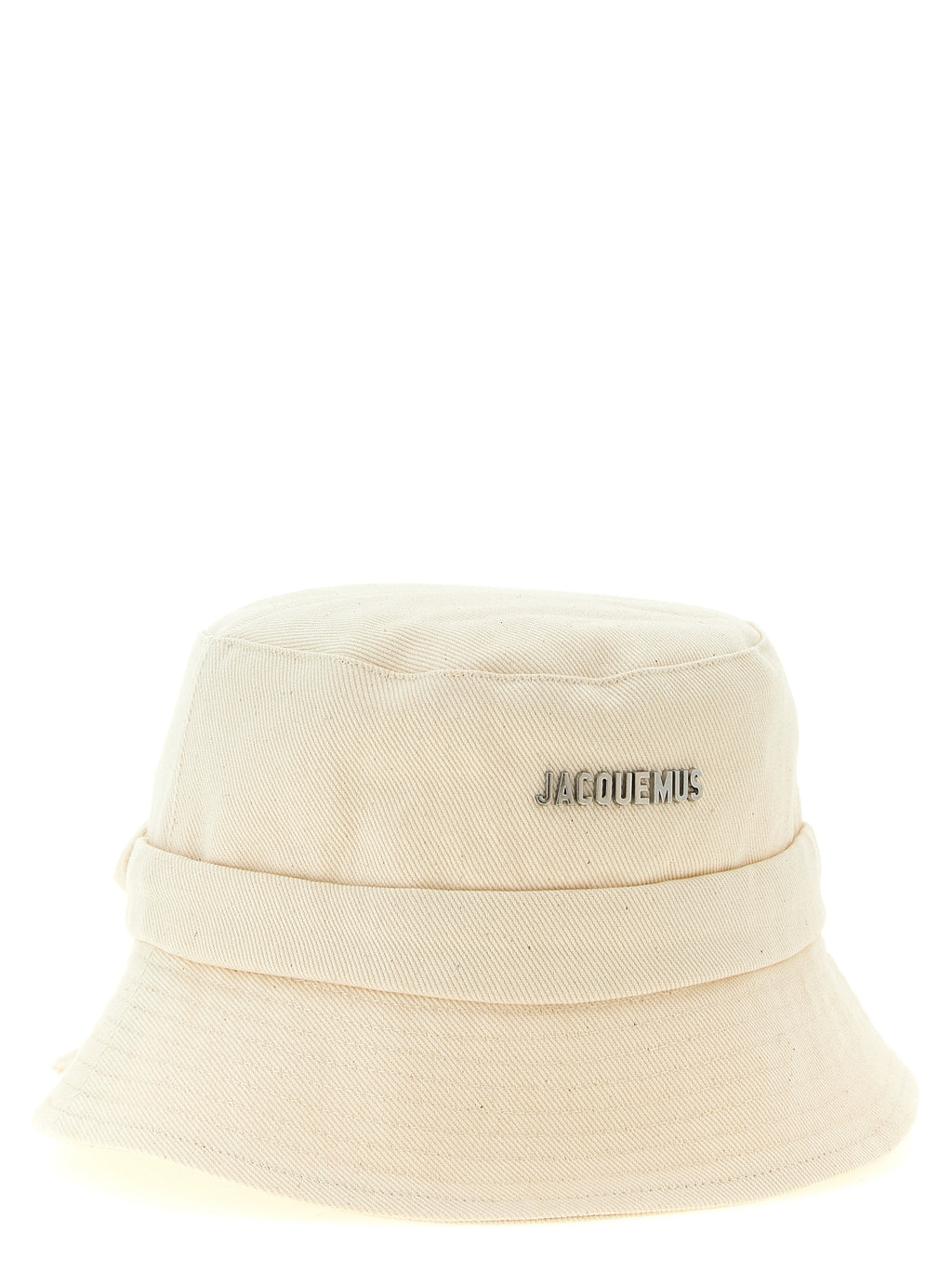 Beige Cotton Bucket Hat