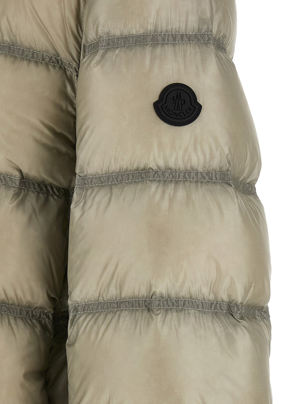 Beige Polyamide Full-Length Jacket