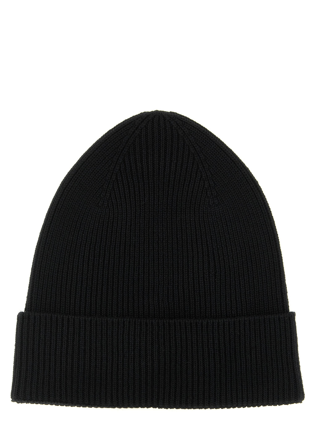 Black Virgin Wool Beanie