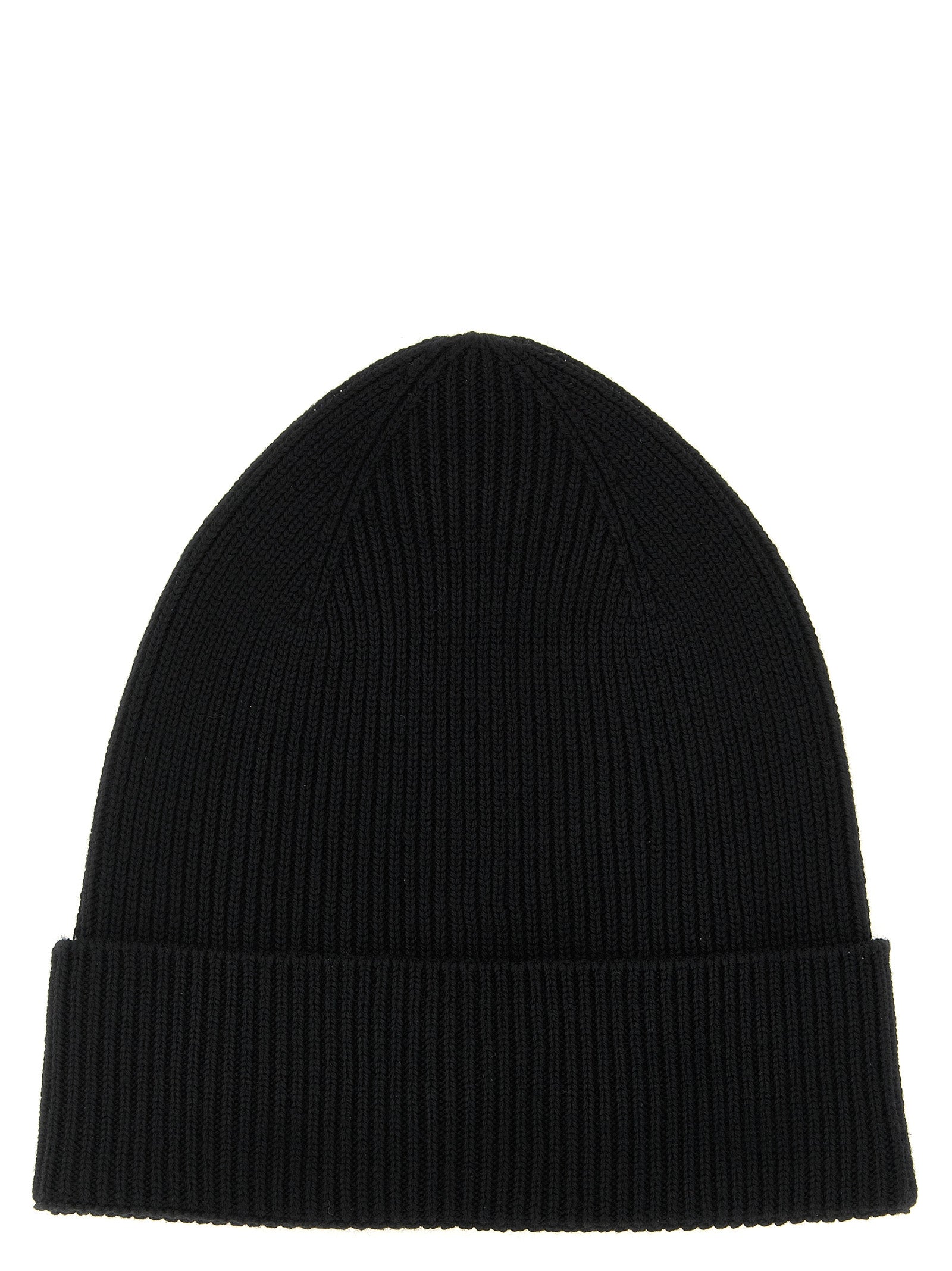 Black Virgin Wool Beanie
