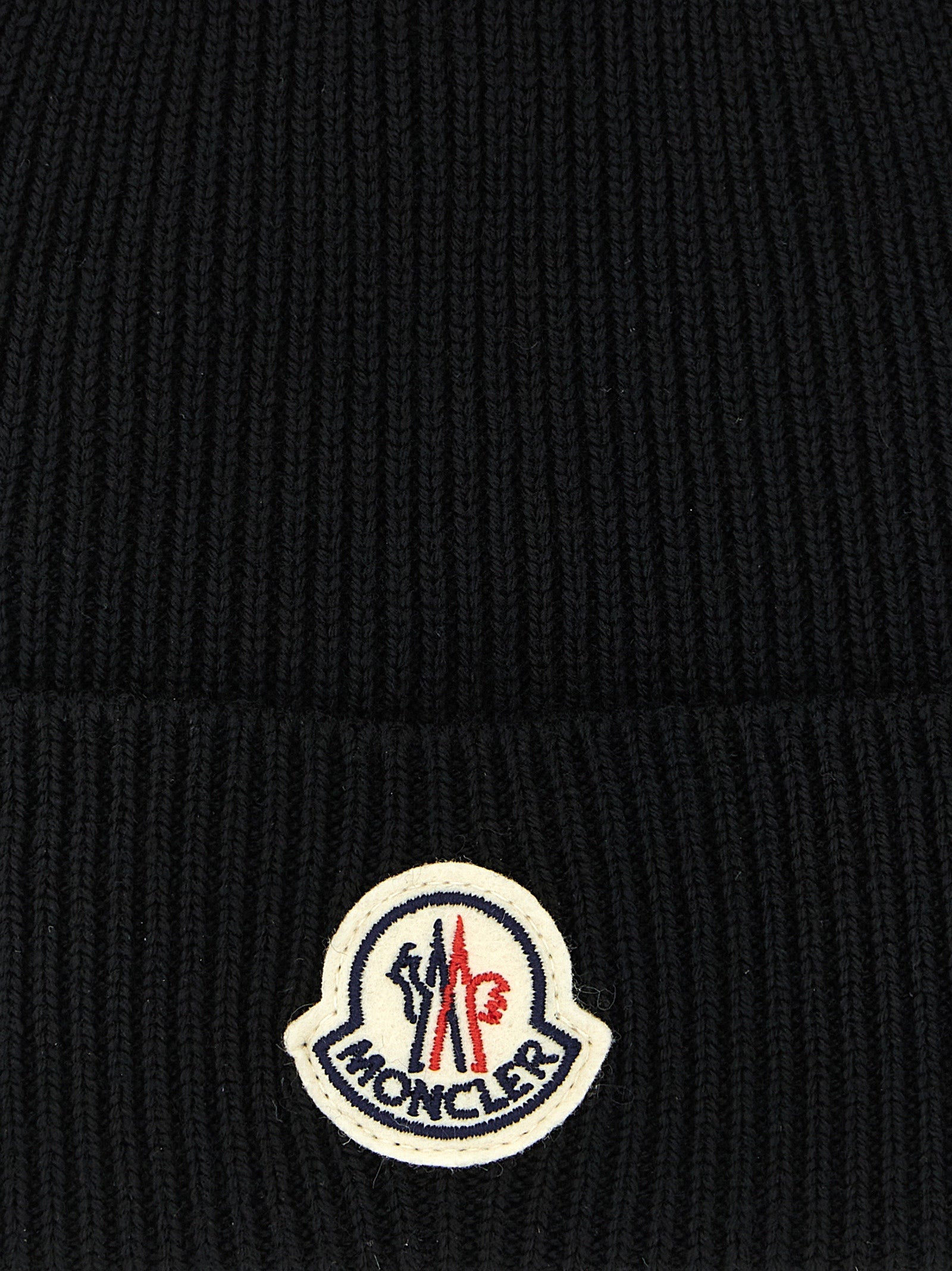 Black Virgin Wool Beanie