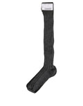 Gray Wool Blend Over The Calf Accessory Socks