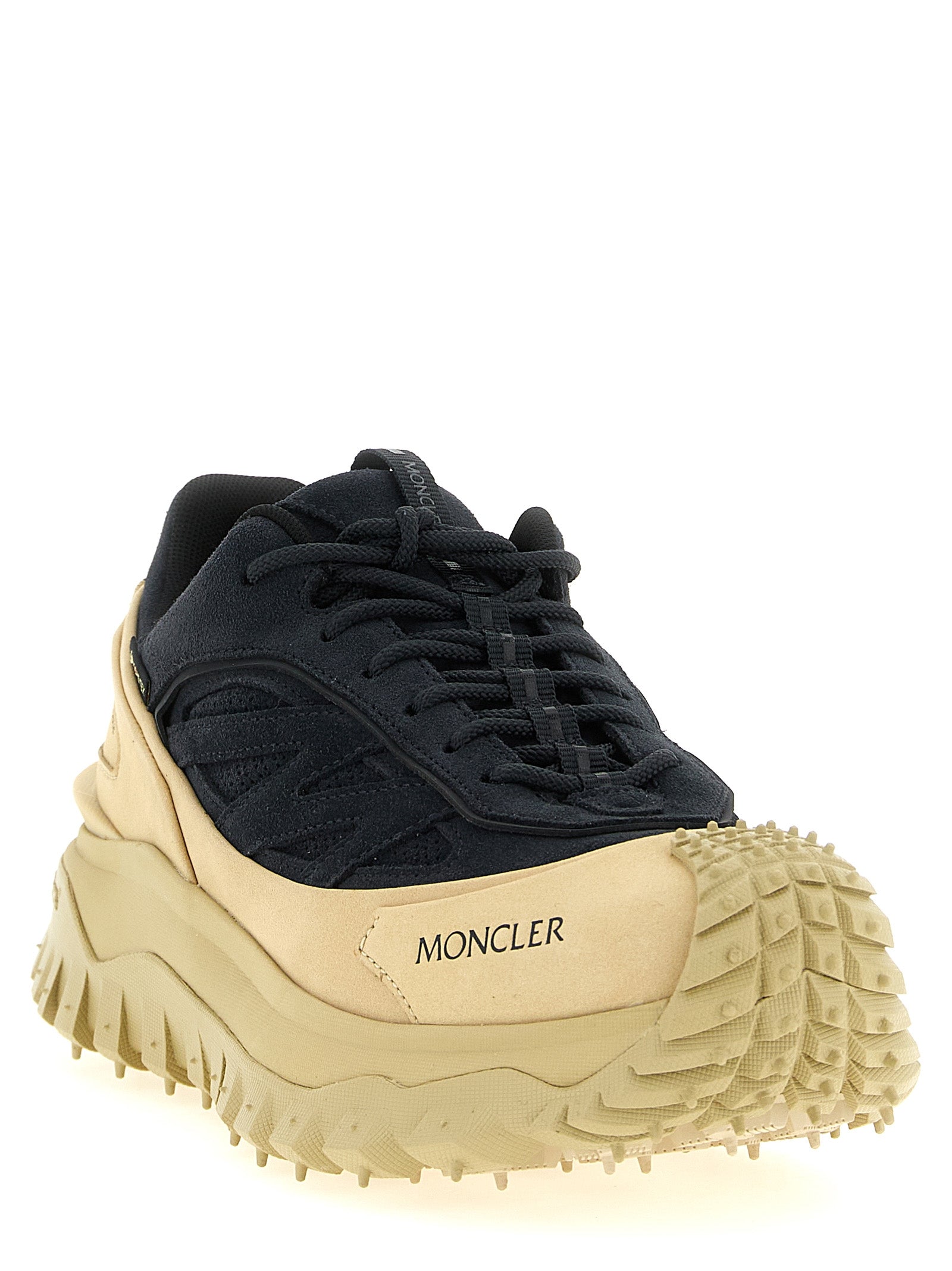 Blue Leather Athletic Sneakers