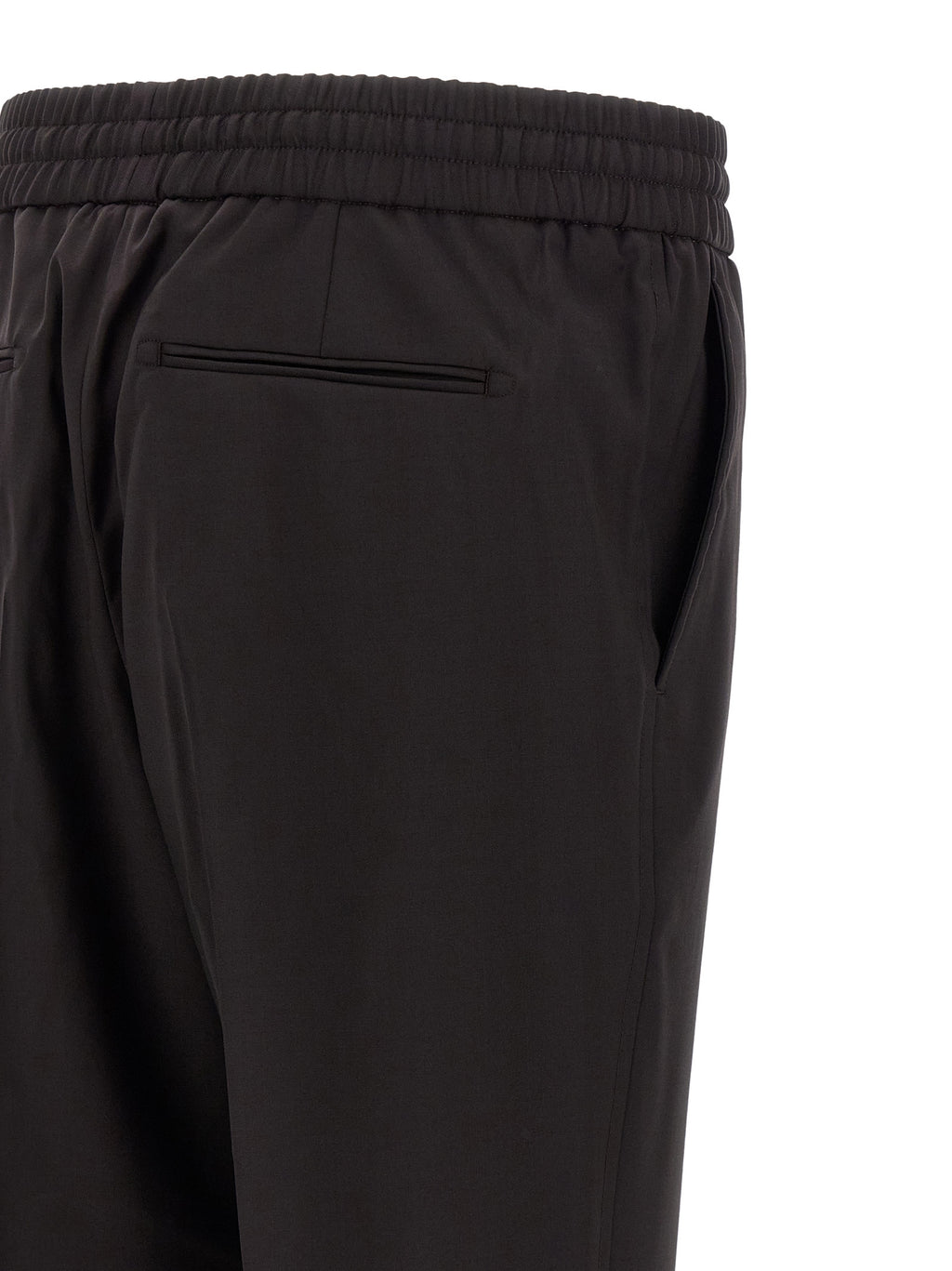 Brown Wool Casual Pants