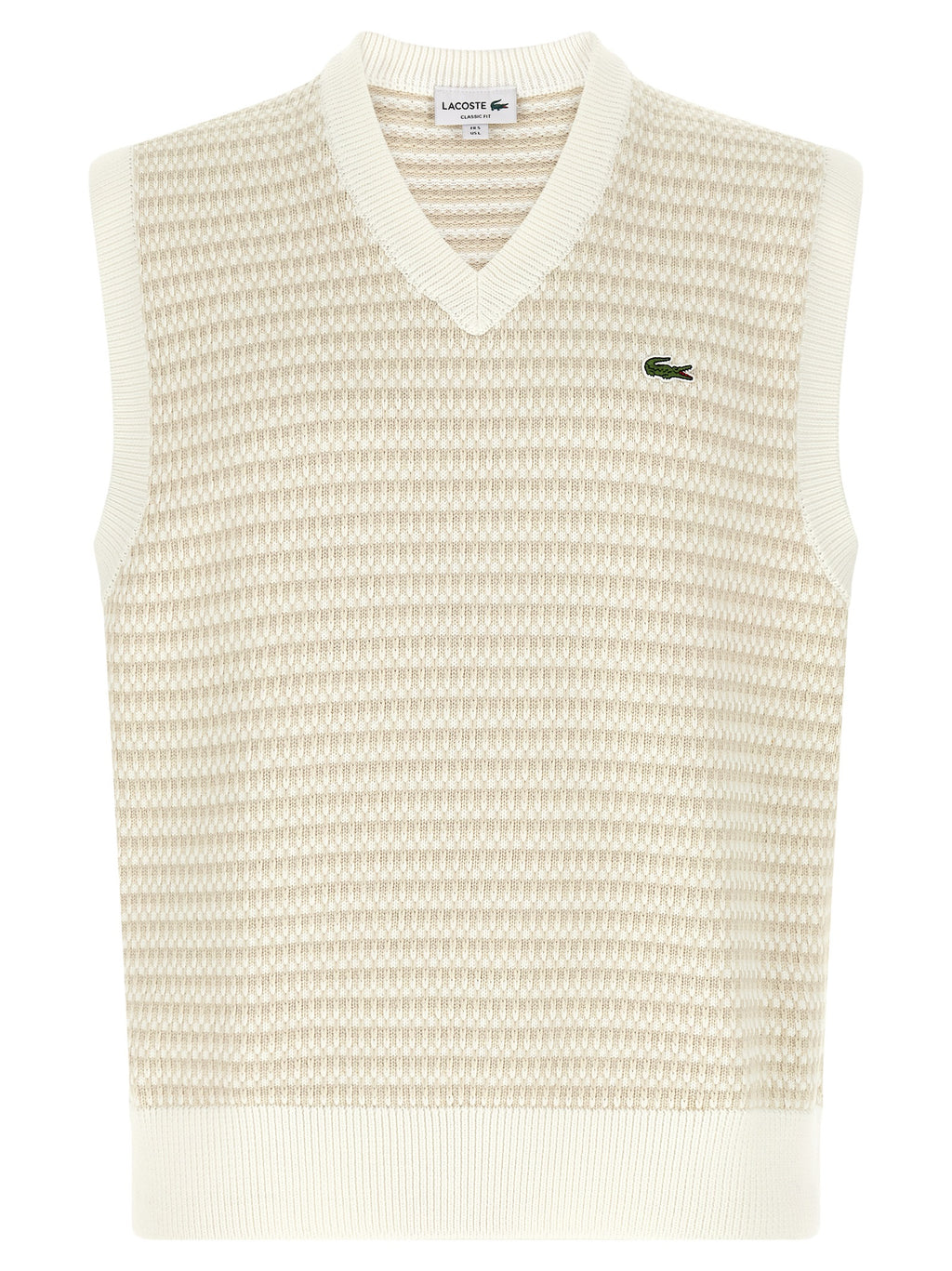 Beige Cotton Sleeveles Sweater