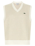 Beige Cotton Sleeveles Sweater