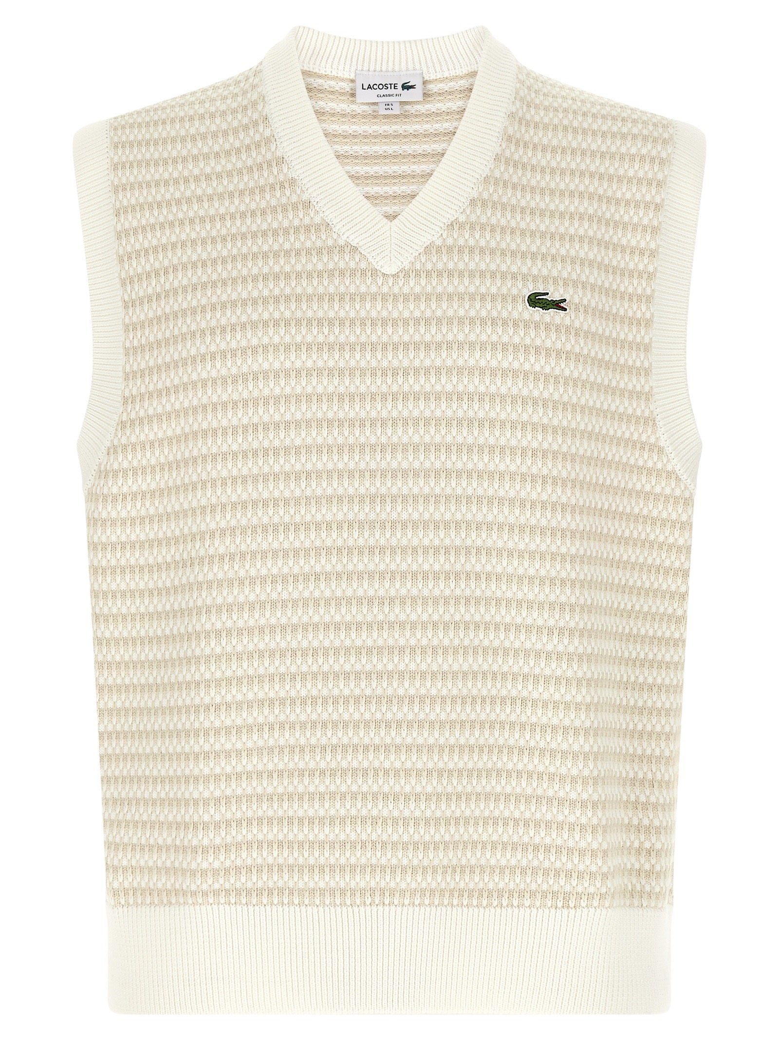 Beige Cotton Sleeveles Sweater