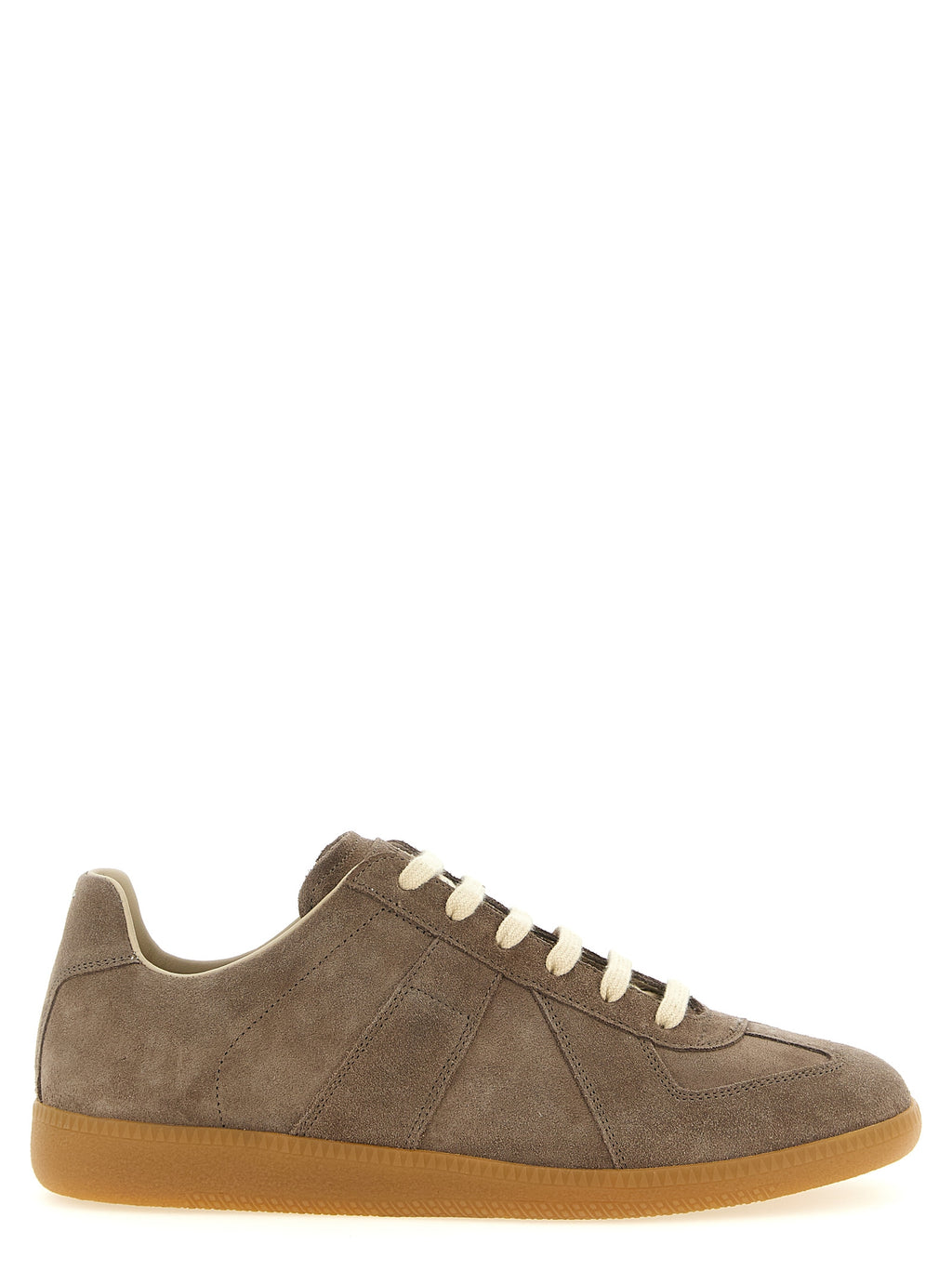 Beige Calfskin Low Top Sneakers
