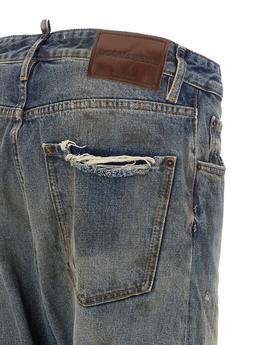 Blue Cotton Relaxed Fit Jeans