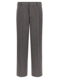 Brown Polyester Casual Pants