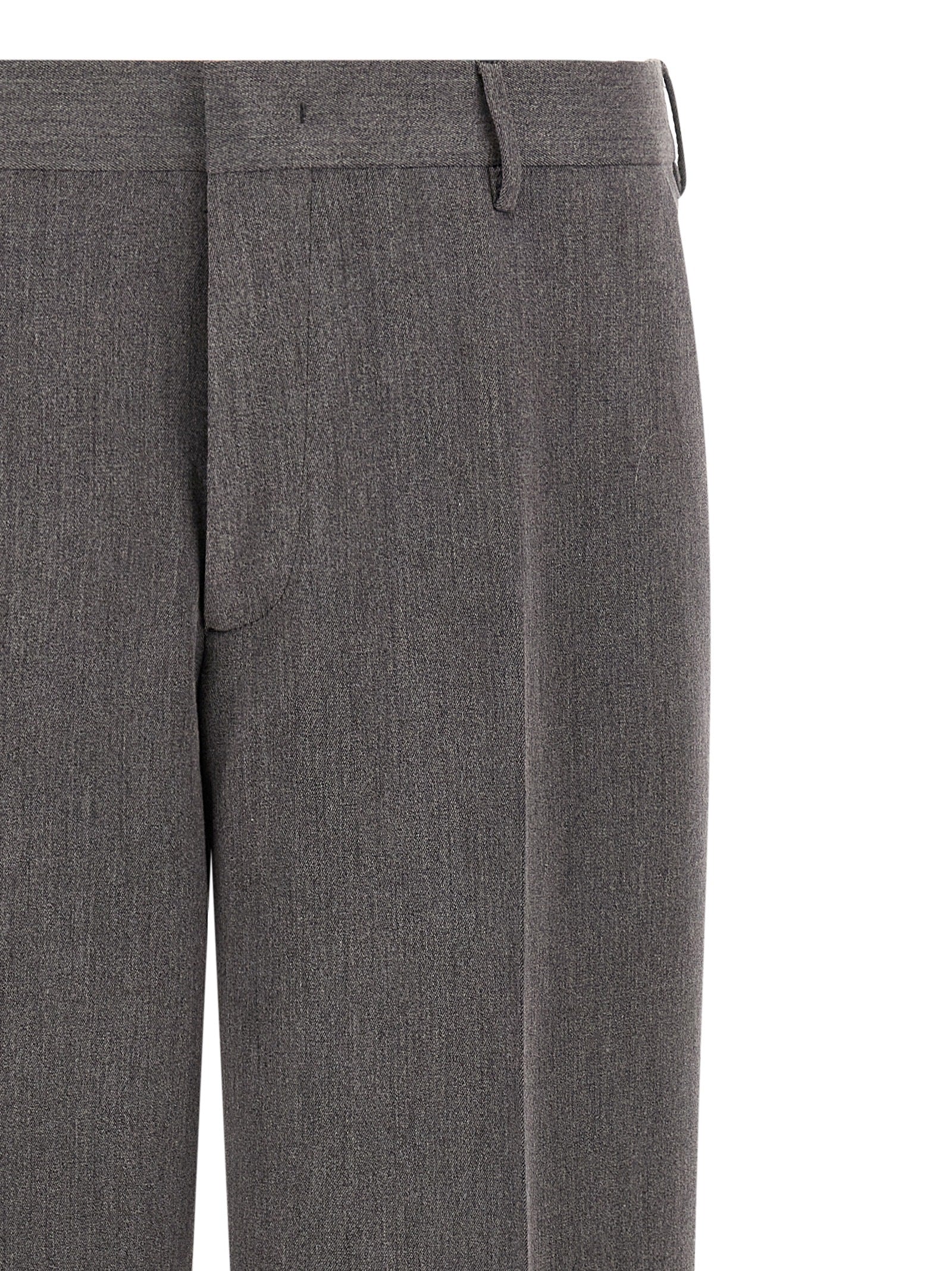 Brown Polyester Casual Pants