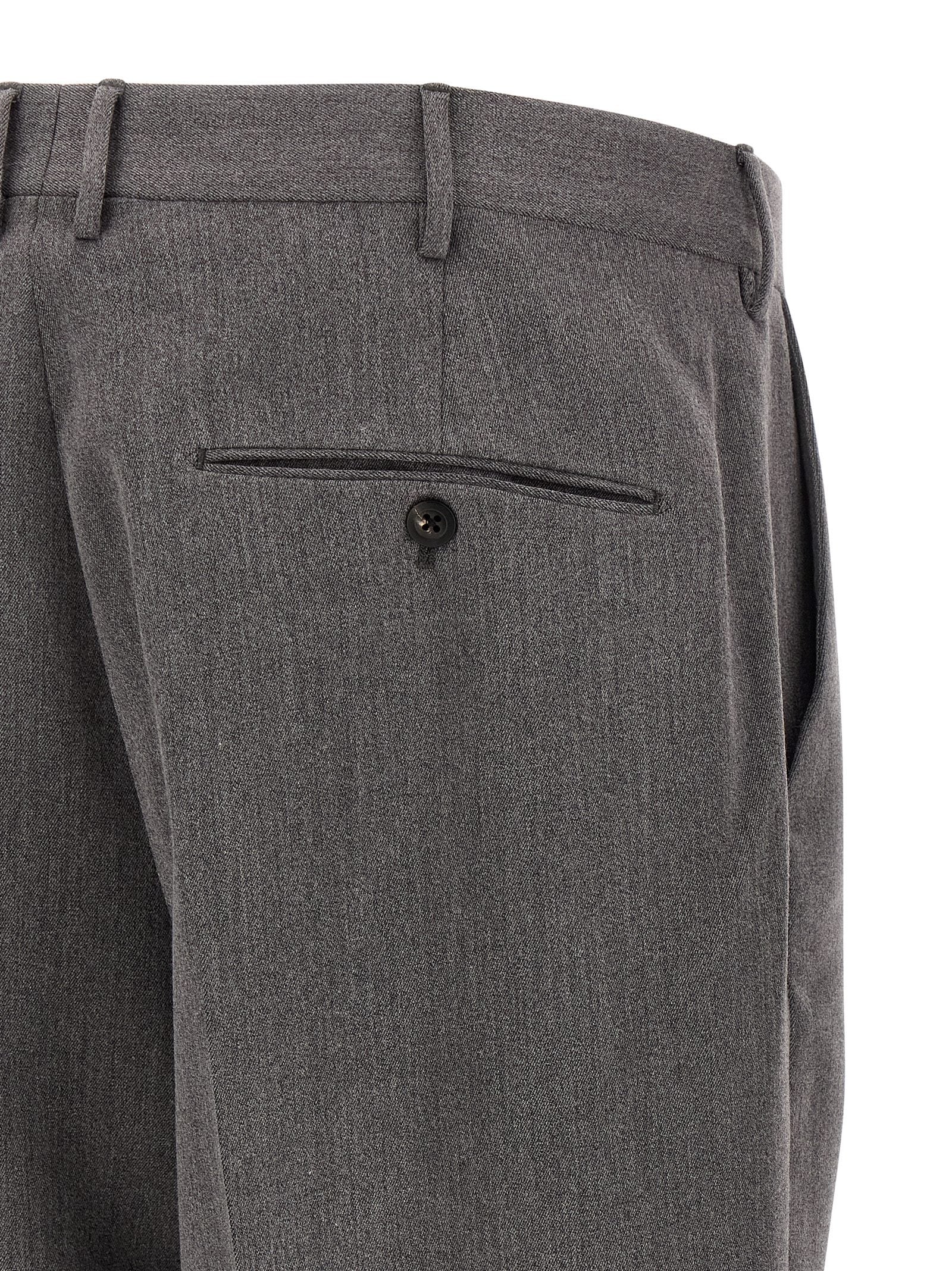 Brown Polyester Casual Pants