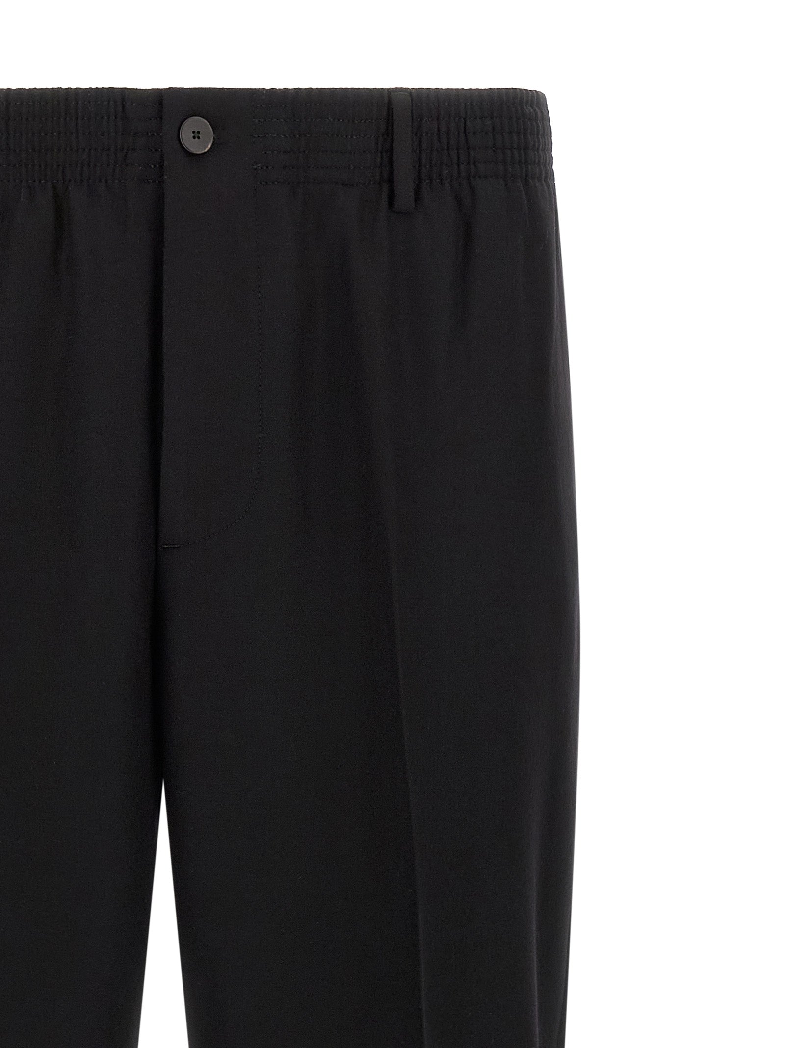 Black Virgin Wool Pants