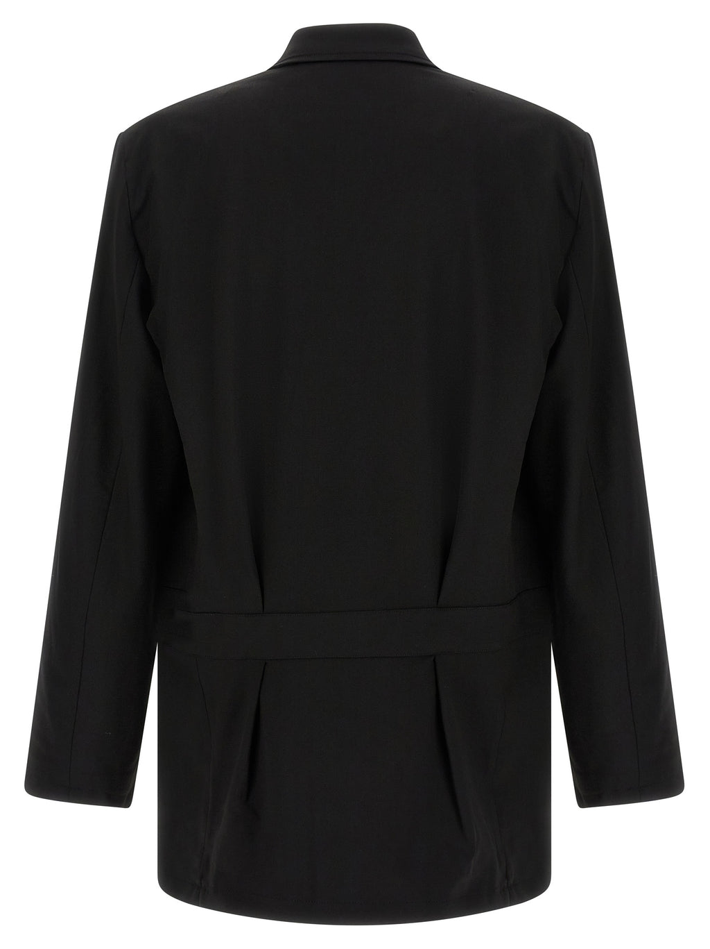 Black Wool Full-Length Jacket