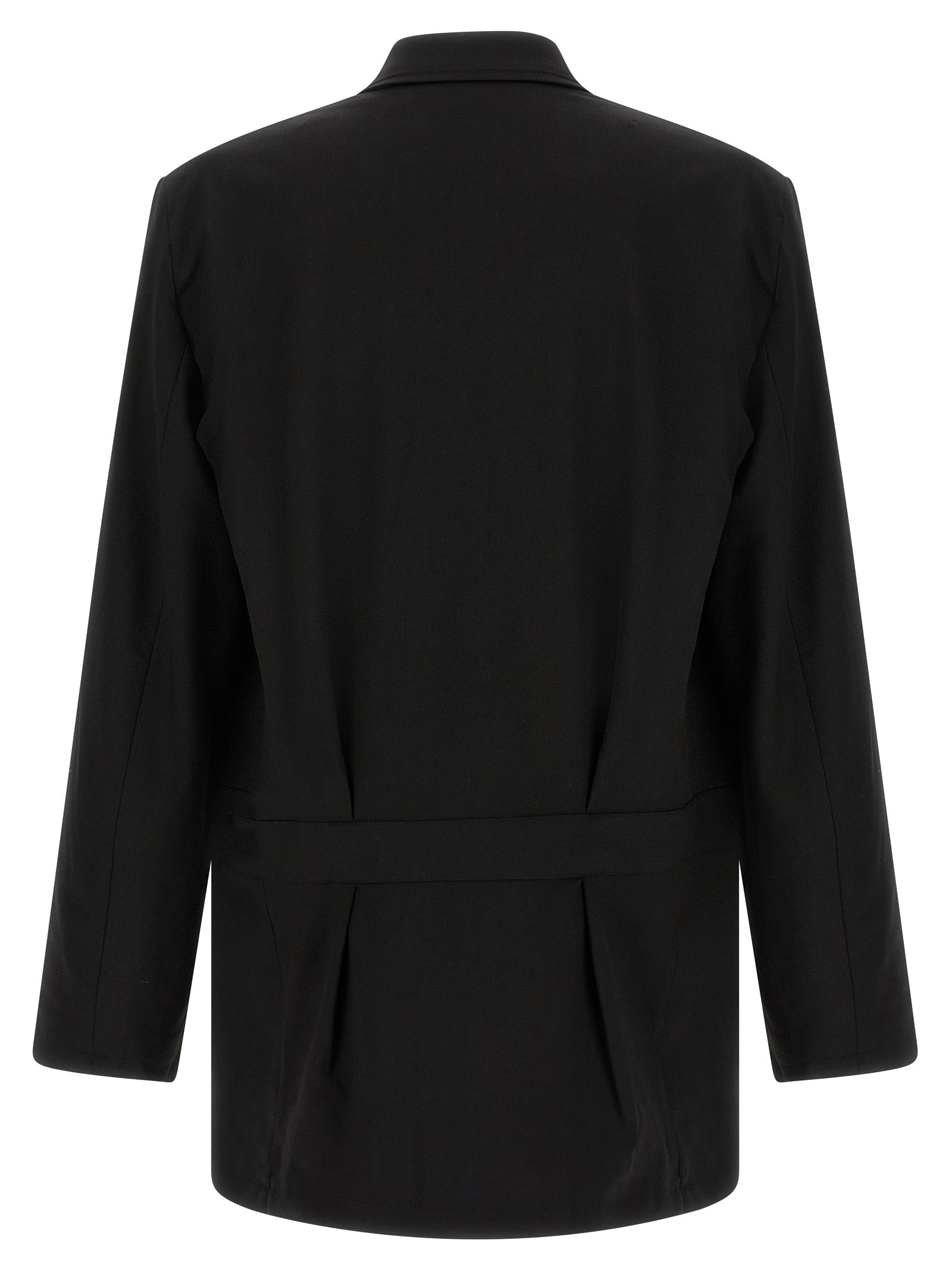 Black Wool Full-Length Jacket