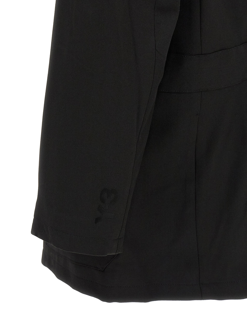 Black Wool Full-Length Jacket