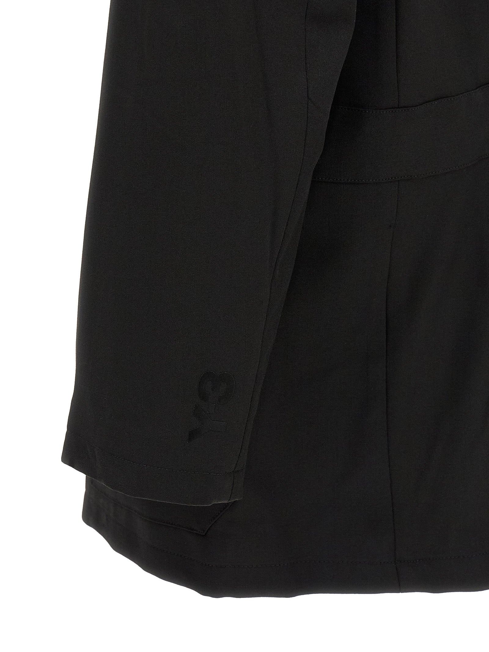 Black Wool Full-Length Jacket