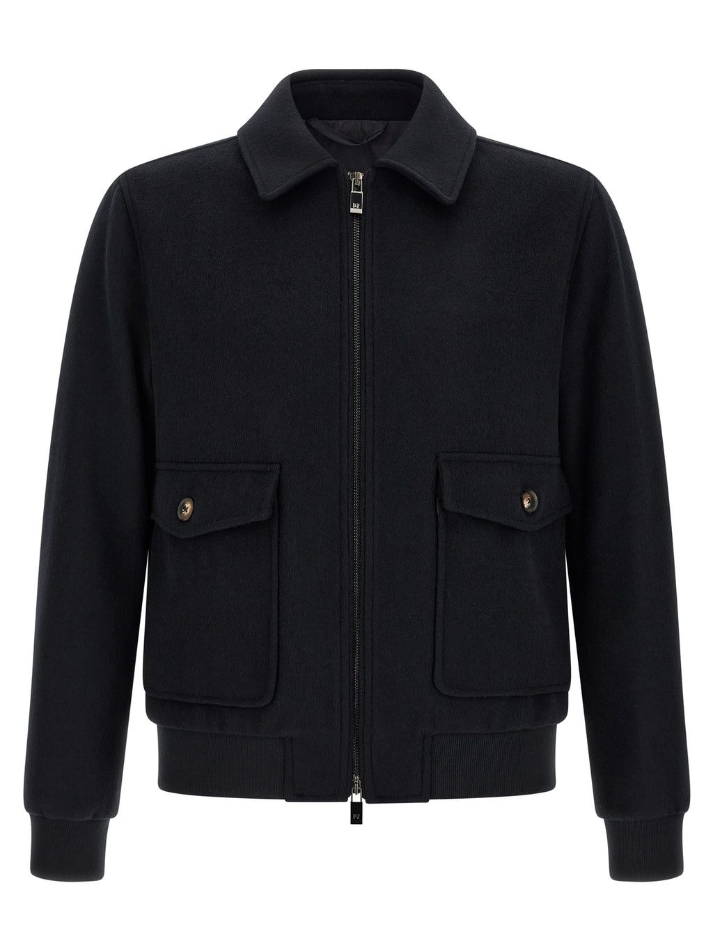 Black Wool Bomber